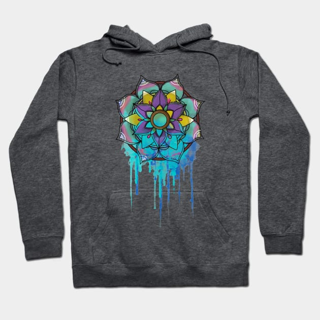 Mandala Drips Hoodie by digitaldoodlers